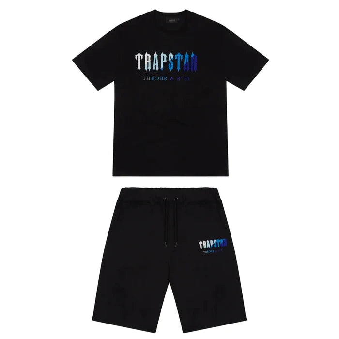 Trapstar Chenille Decoded Short Set - Black Ice Flavours
