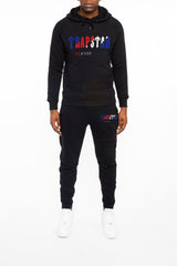 Trapstar Chenille Decoded Hooded Tracksuit – Black Revolution Edition