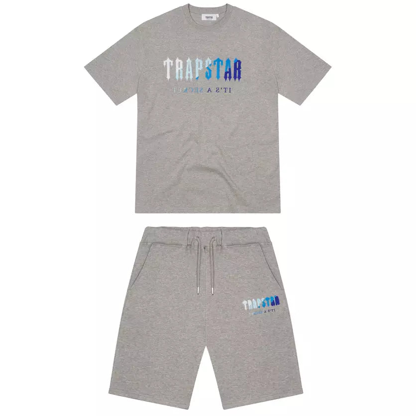 Trapstar Chenille Decoded Short Set - Grey Ice Flavours