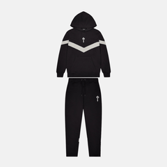 Trapstar V-Stripe Hooded Tracksuit – Black/Grey