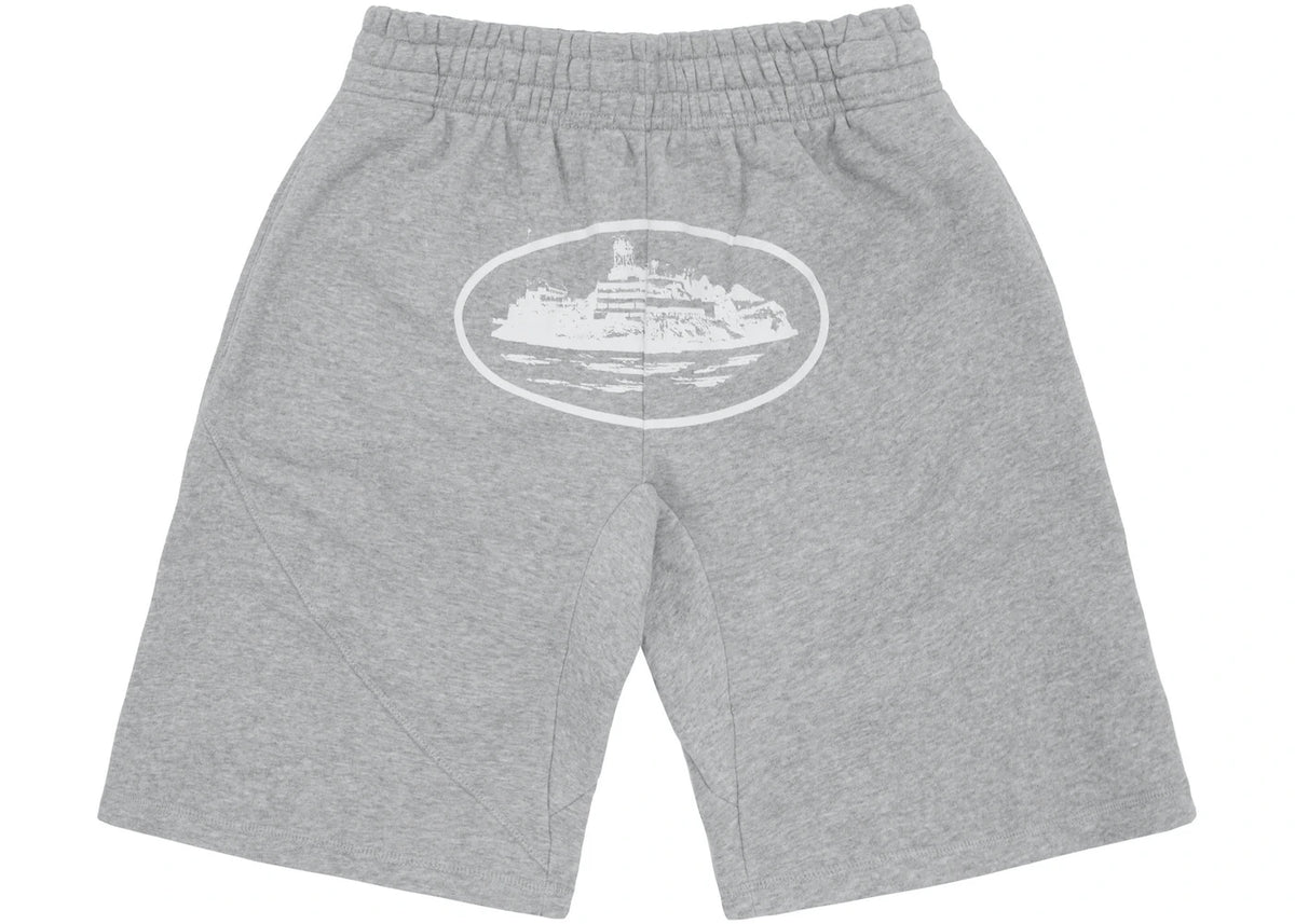 Corteiz Alcatraz Jogger Shorts – Heather Grey