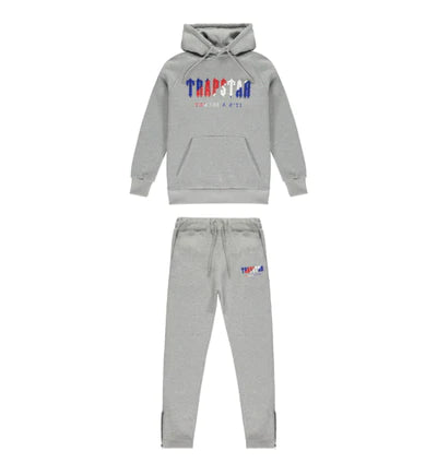Trapstar Chenille Decoded Hooded Tracksuit – Grey Revolution Edition