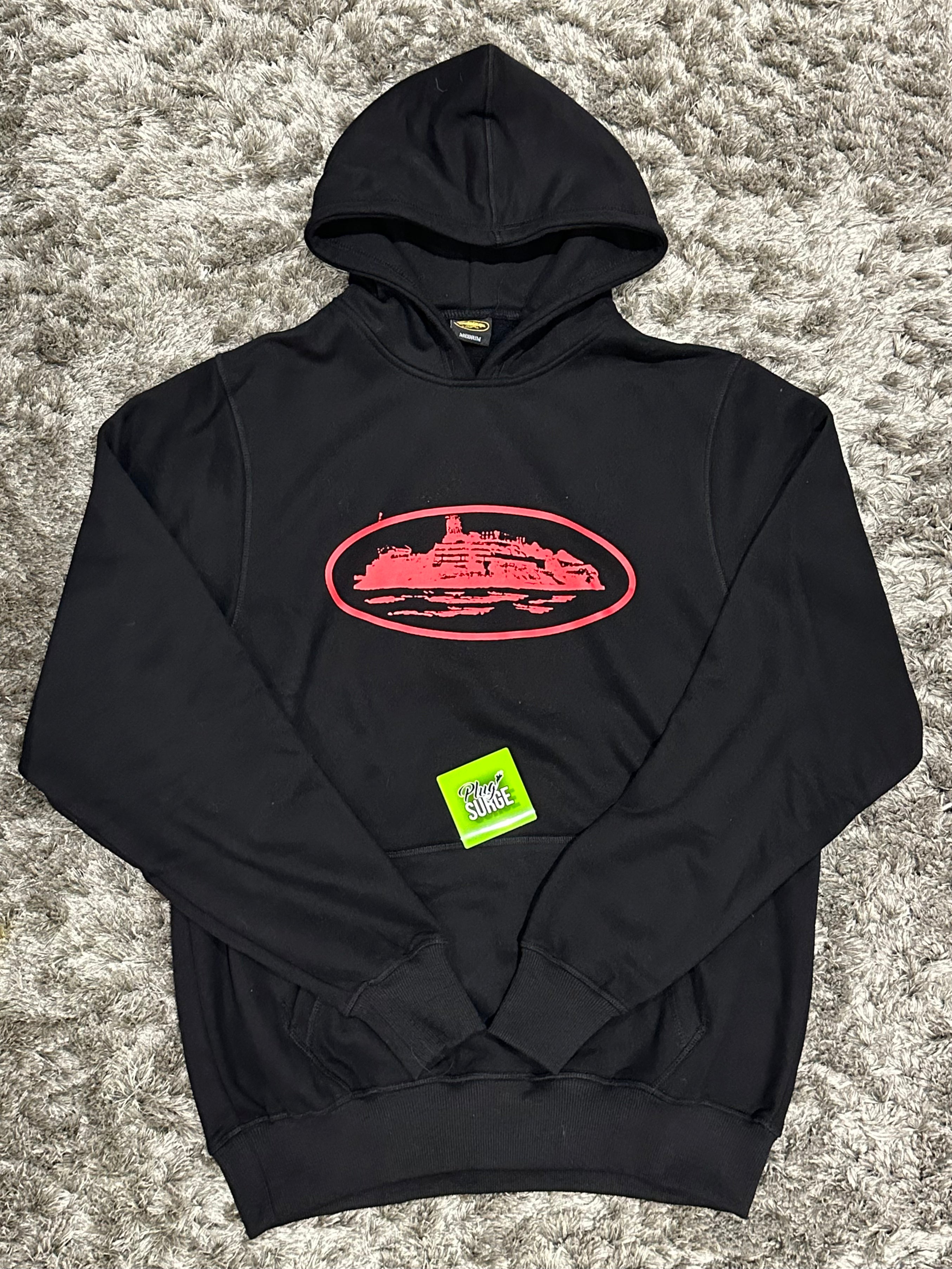 Corteiz Alcatraz Hoodie - Black/Red