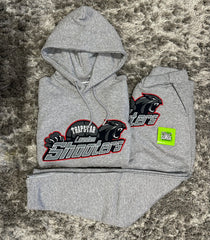 Trapstar London Shooters Hooded Tracksuit - Grey/Red