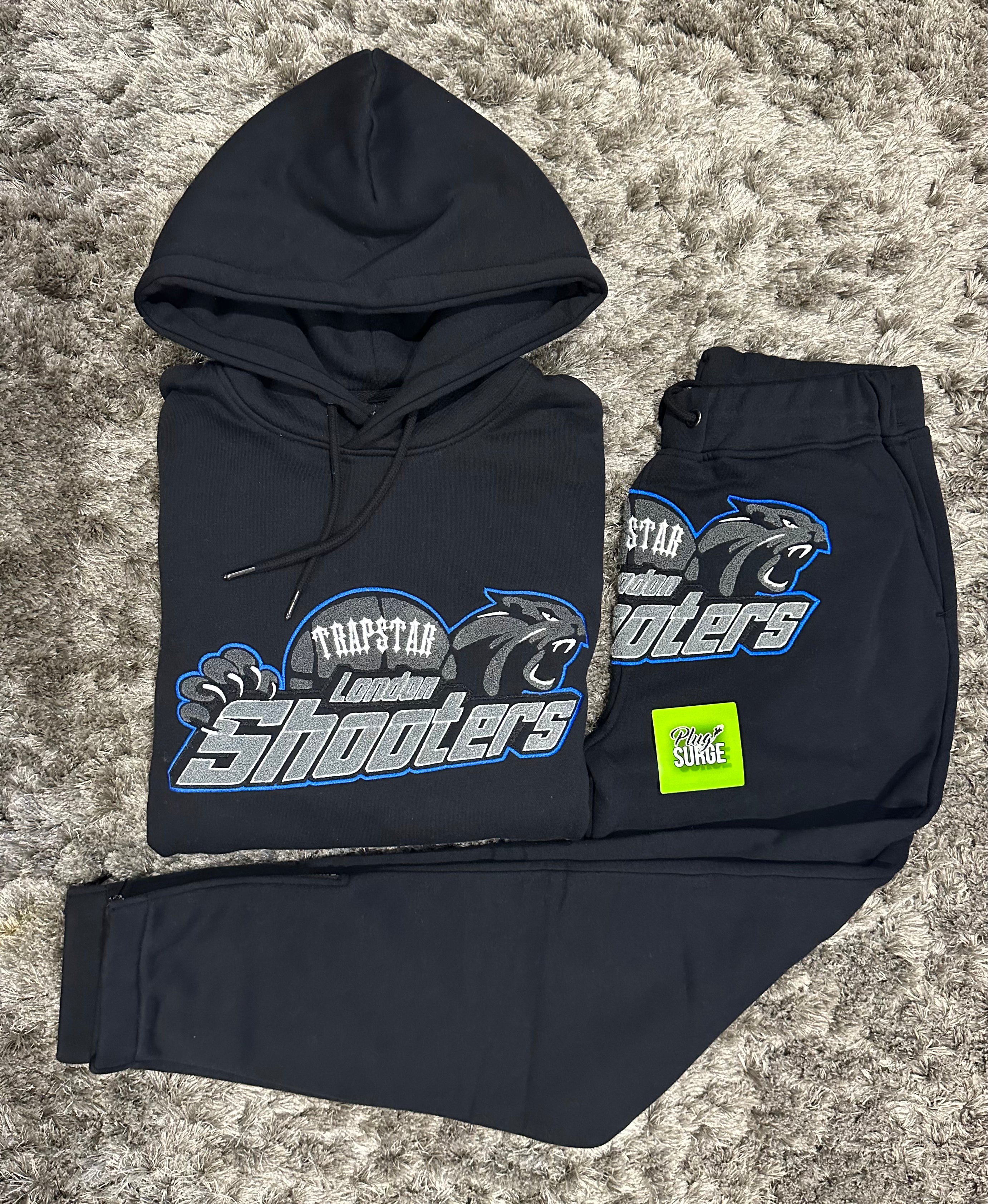 Trapstar London Shooters Hooded Tracksuit - Black/Blue