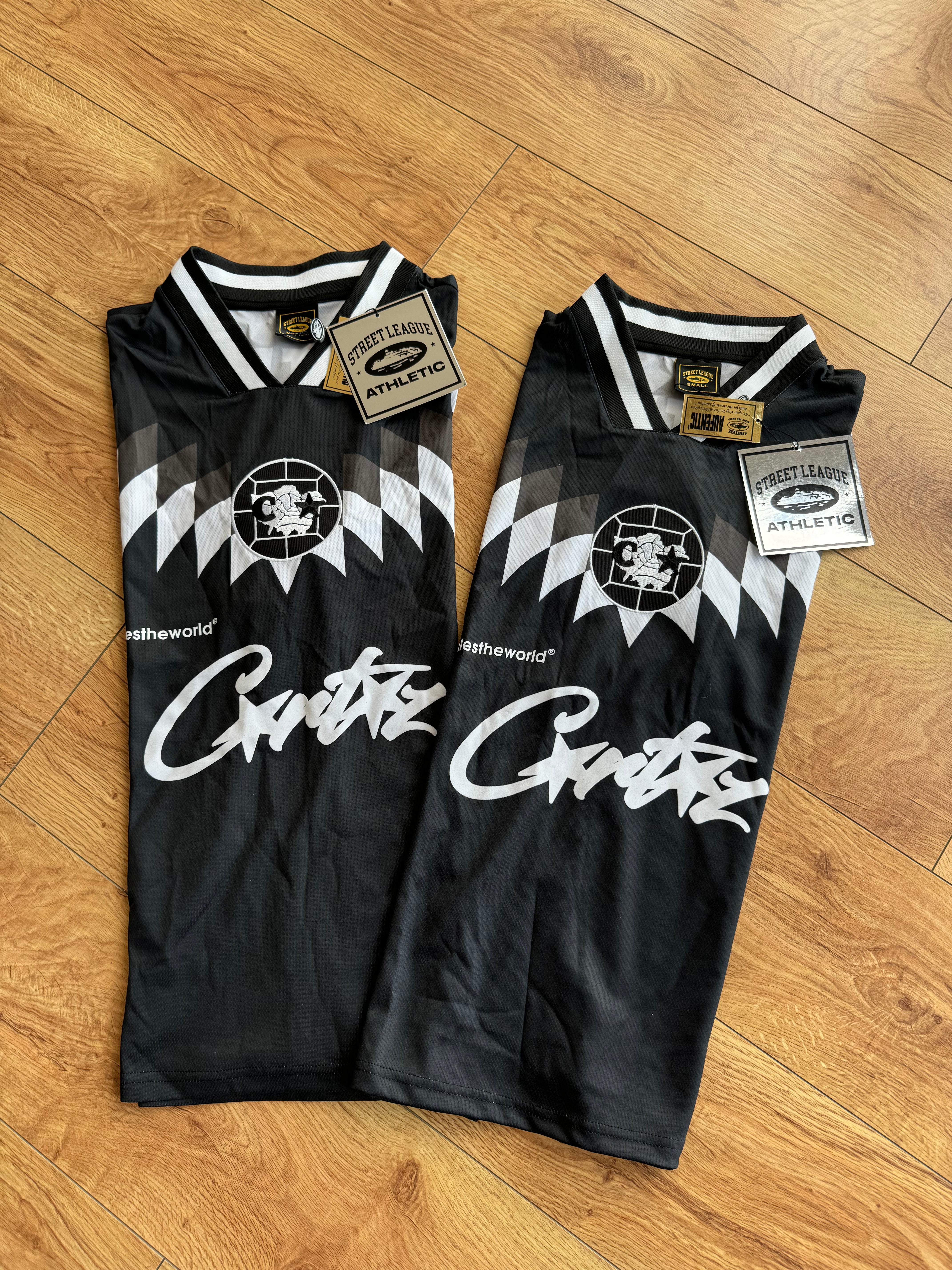Corteiz Street League Athletic T shirt – Black/White