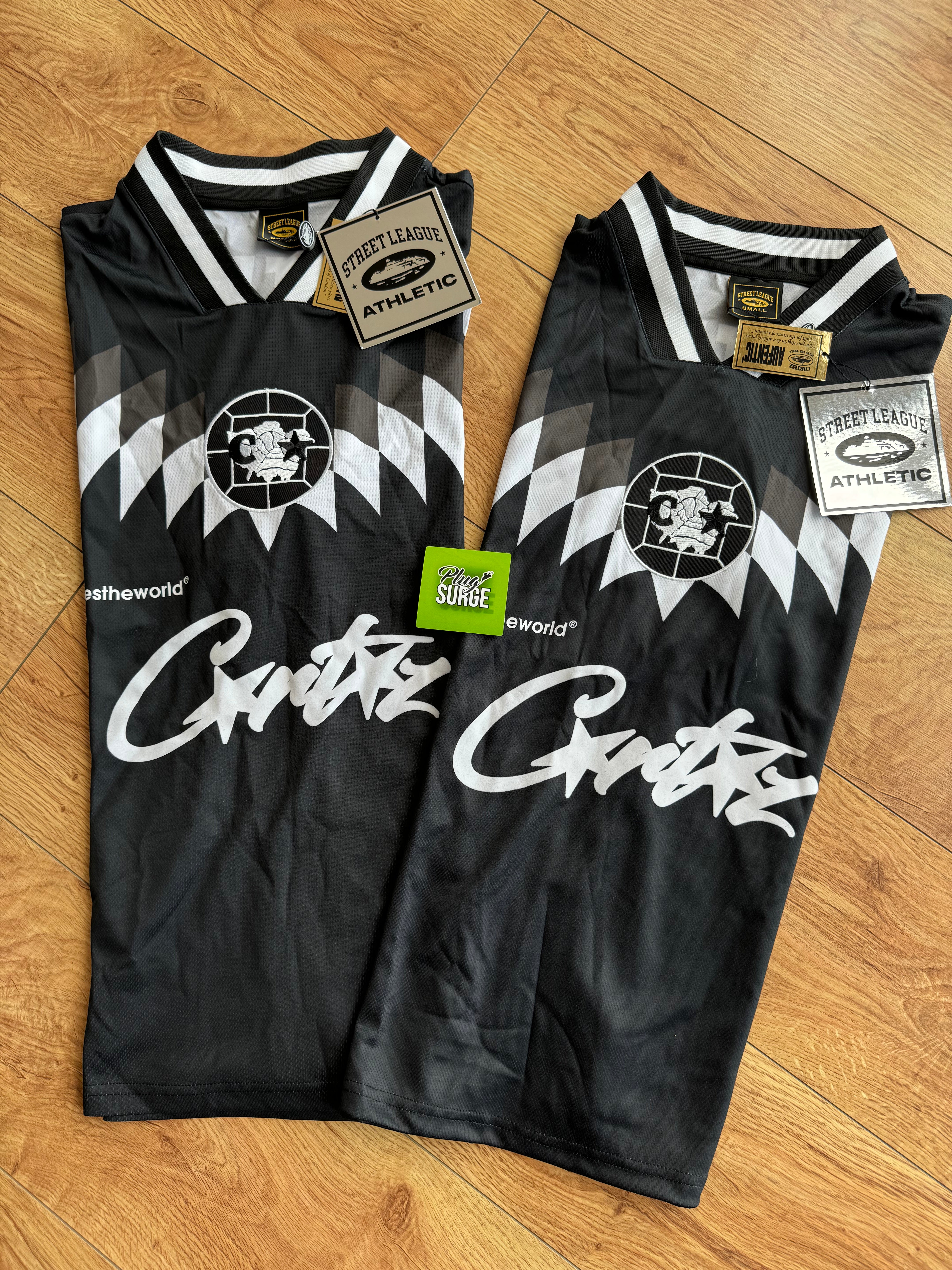 Corteiz Street League Athletic T shirt – Black/White