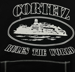 Corteiz Stitch Alcatraz Hoodie - Black/White