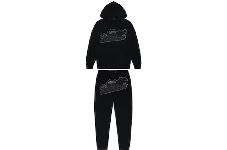 Trapstar London Shooters Hooded Tracksuit – Black Monochrome Edition
