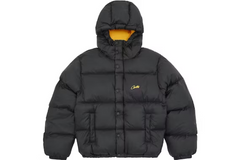 Corteiz V2 Bolo Hooded Puffer Jacket - Black/Yellow