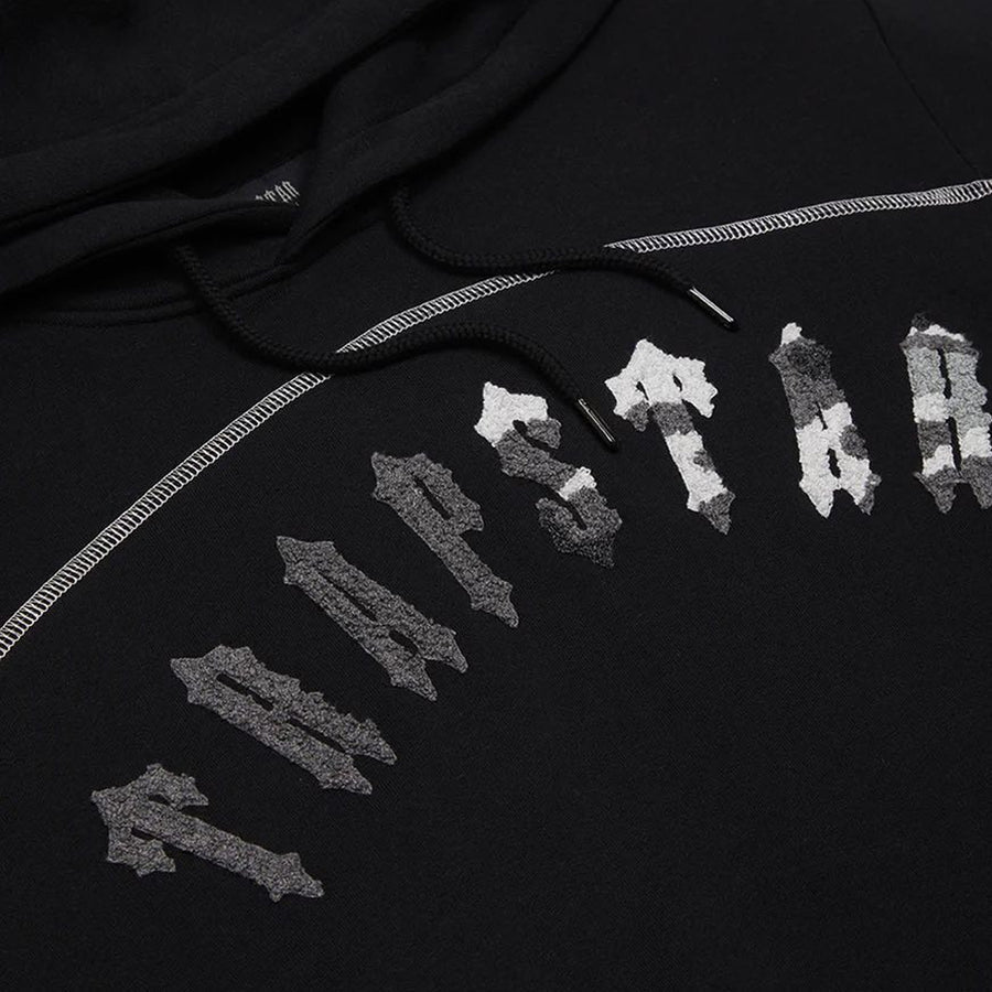 Trapstar Irongate Chenille Arched Hooded Tracksuit - Black/Grey Camo