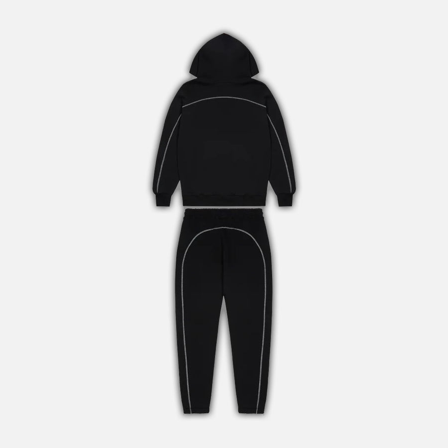 Trapstar Irongate Chenille Arched Hooded Tracksuit - Black/Grey Camo