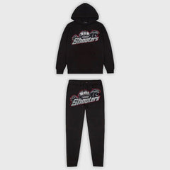 Trapstar London Shooters Hooded Tracksuit - Black/Red