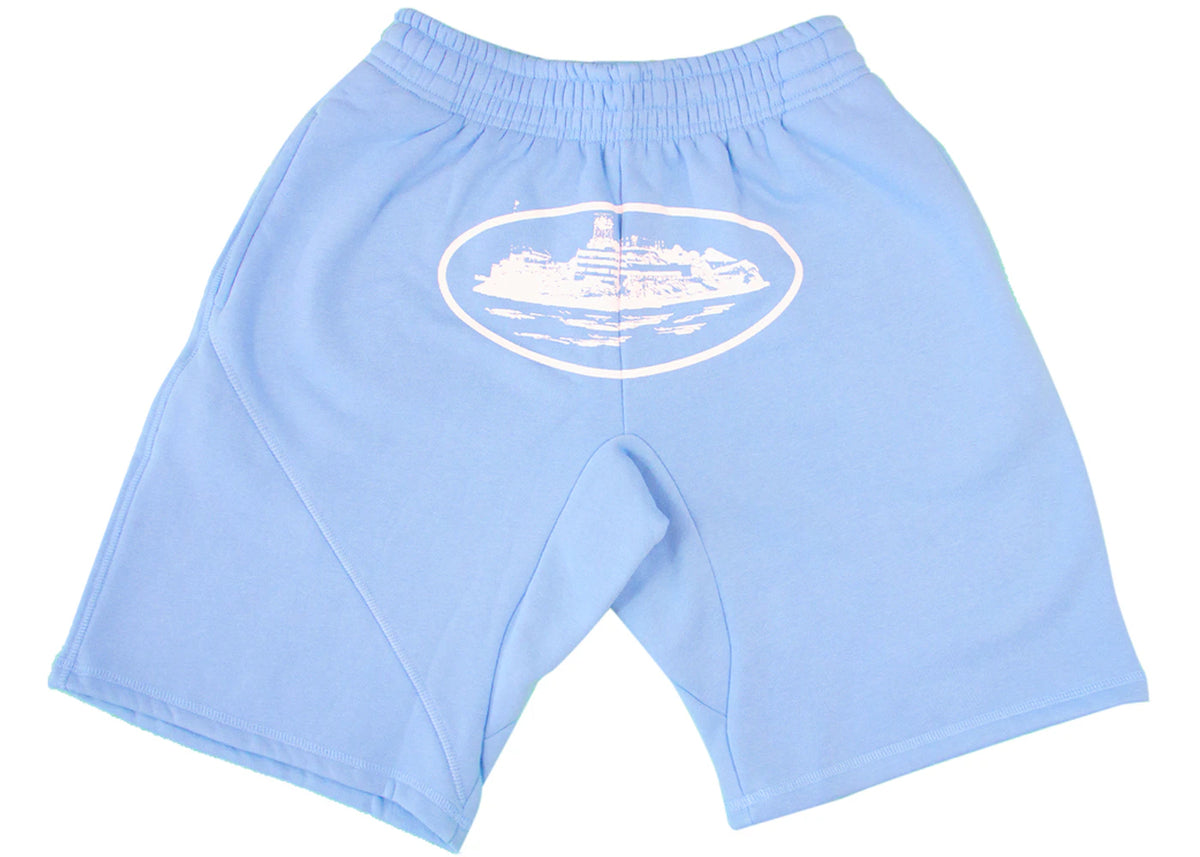 Corteiz Alcatraz Jogger Shorts – Baby Blue