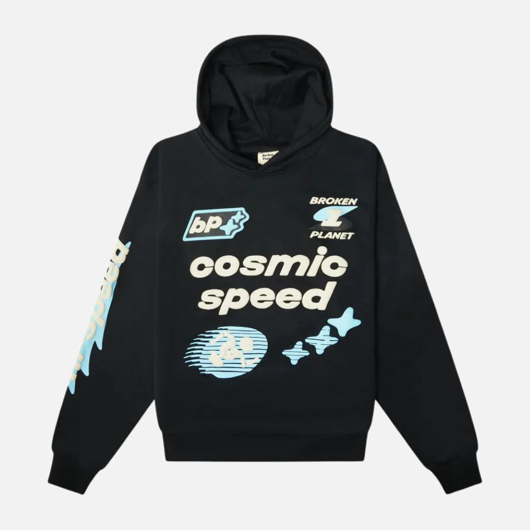 Cosmic Speed Broken Planet Market Hoodie