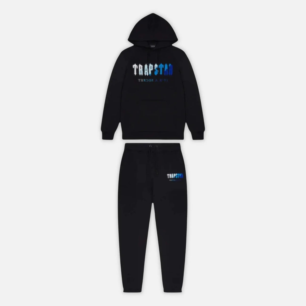 Trapstar Chenille Decoded Hooded Tracksuit - Black/Ice flavours