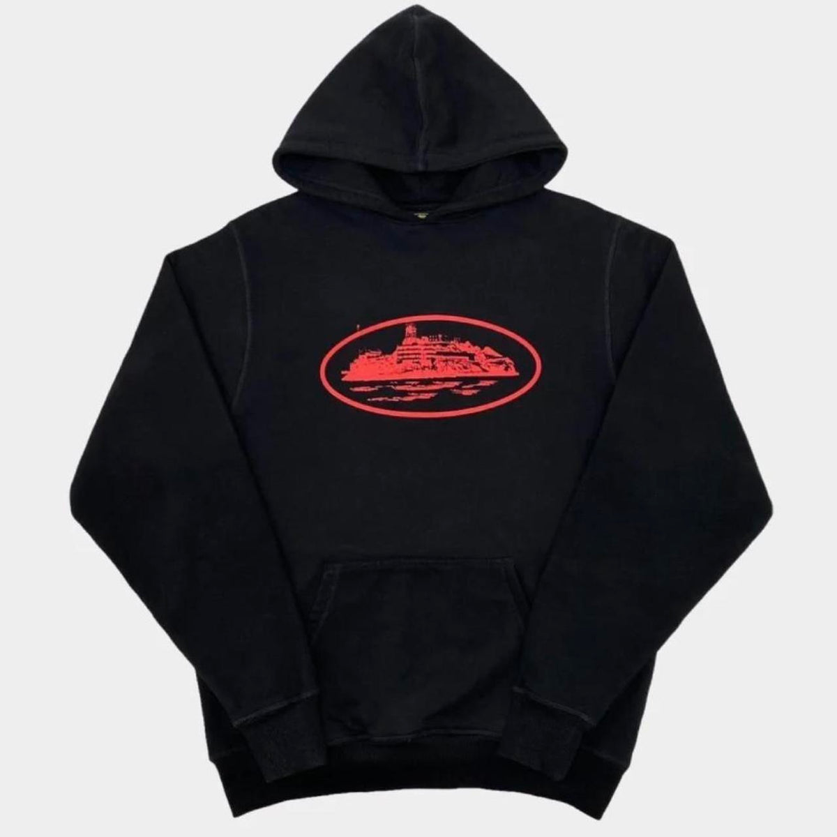 Corteiz Alcatraz Hoodie - Black/Red