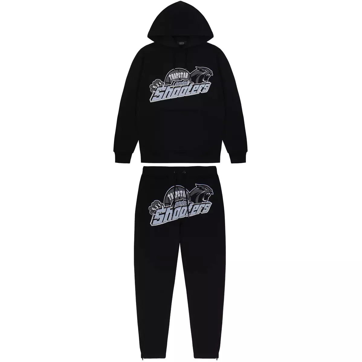 Trapstar London Shooters Hooded Tracksuit - Black/Sky Blue