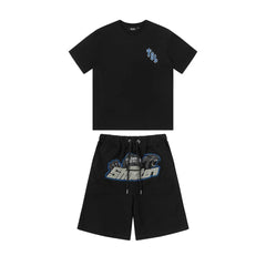 Trapstar London Shooters Short Set - Black/Blue