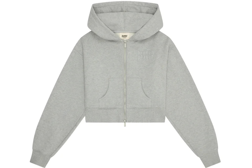 Broken Planet Market Women's Basics Cropped Hoodie - Heather Grey